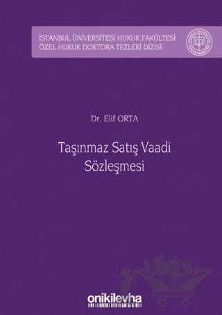 Taşınmaz Satış Vaadi Sözleşmesi – Elif Orta – On İki Levha Yayınları kitap kapağı