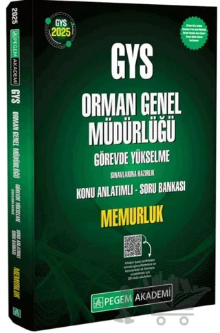 2025 GYS Orman Genel Müdürlüğü Görevde Yükselme Sınavlarına Hazırlık Konu Anlatımlı Soru Bankası – Kollektif – Pegem Akademi Yayıncılık kitap kapağı