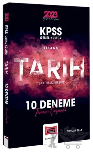 Yargı Yayınları 2023 KPSS Genel Kültür Tarih Tamamı Çözümlü 10 Deneme – Tuncay Sala – Yargı Yayınevi kitap kapağı