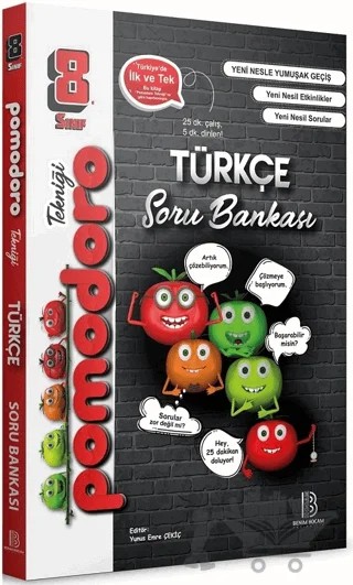 8. Sınıf Pomodoro Türkçe Soru Bankası – Yunus Emre Çekiç – Benim Hocam Yayınları kitap kapağı