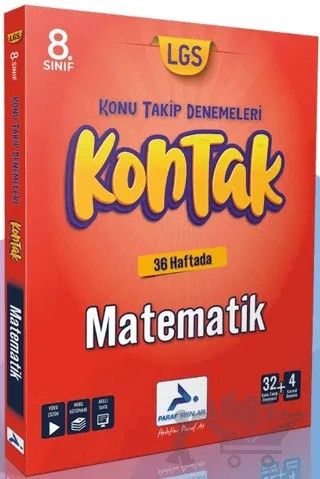 8. Sınıf Matematik 36 Kontak Deneme – Kolektif – Paraf Yayınları kitap kapağı