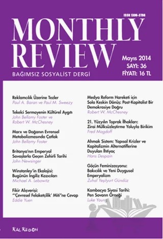 Monthly Review Bağımsız Sosyalist Dergi Sayı: 36 Mayıs 2014 – Monthly Review Dergisi kitap kapağı