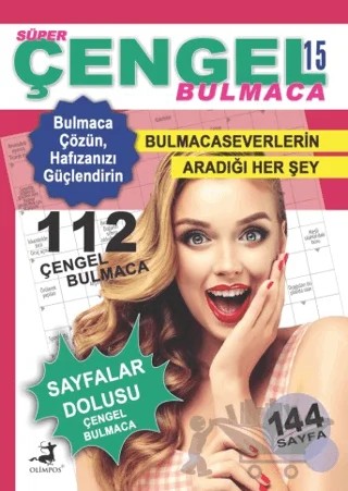 Süper Çengel Bulmaca - 15 – Ahmet Ayyıldız – Olimpos Yayınları kitap kapağı