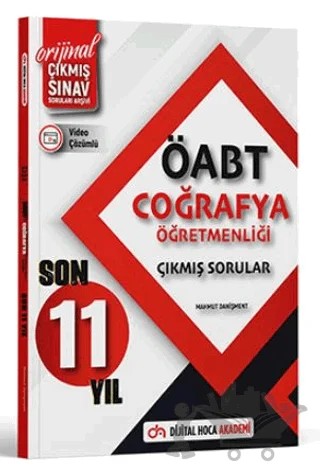 ÖABT Coğrafya Son 11 Yıl Orijinal Çıkmış Sınav Soruları Video Çözümlü – Kolektif – Dijital Hoca kitap kapağı