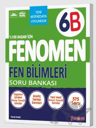 6. Sınıf Fen Bilimleri B Soru Bankası – Fenomen Yayınları kitap kapağı