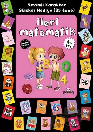 Stickerlı 4+ Yaş İleri Matematik – Pedagog Afife Çoruk – Beyaz Panda Yayınları kitap kapağı