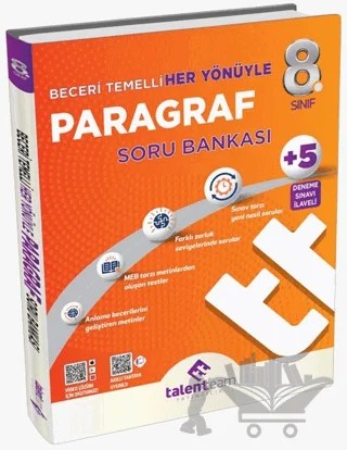 8. Sınıf Paragraf Başlangıç Soru Bankası – Kolektif – Talentteam Yayıncılık kitap kapağı