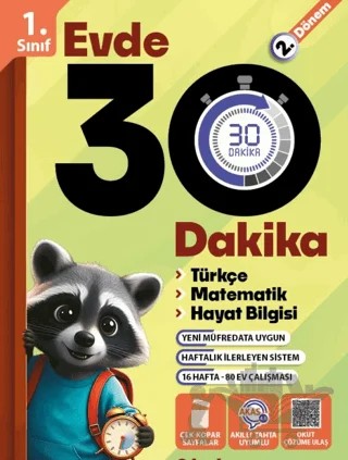 1. Sınıf 2. Dönem Evde 30 Dakika – Kolektif – Tudem Yayınları - Bayilik kitap kapağı