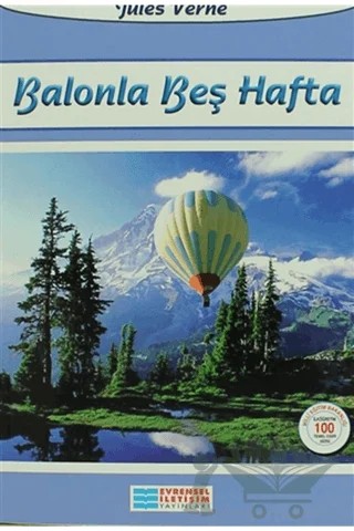 Balonla Beş Hafta – Jules Verne – Evrensel İletişim Yayınları kitap kapağı
