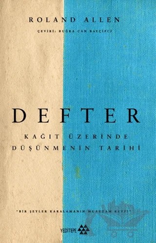 Defter – Roland Allen – Yeditepe Yayınevi kitap kapağı