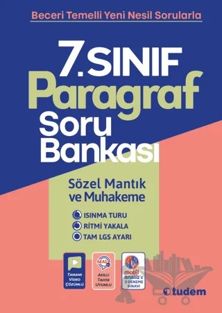 7. Sınıf Paragraf Soru Bankası Tudem Yayınları – Kolektif – Tudem Yayınları - Bayilik kitap kapağı