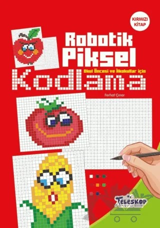 Kırmızı Kitap - Robotik Piksel Kodlama - Teleskop – Kolektif – Teleskop Popüler Bilim kitap kapağı