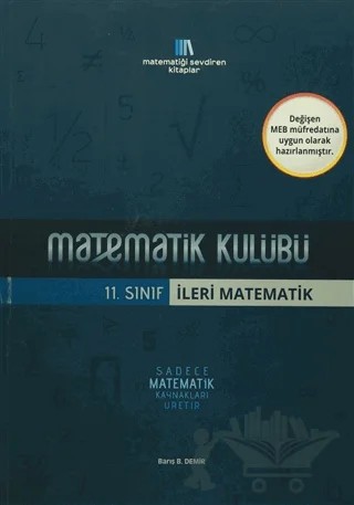 11. Sınıf İleri Matematik – Barış B. Demir – İrem Yayıncılık kitap kapağı