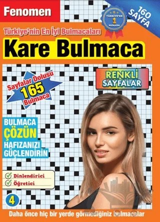 Fenomen Kare Bulmaca 4 – Bertan Kodamanoğlu – Maxi Yayıncılık kitap kapağı