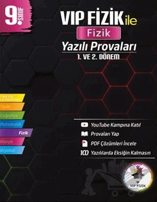 9. Sınıf Vip Fizik Yazılı Provaları – VİP Fizik – Tonguç Akademi kitap kapağı