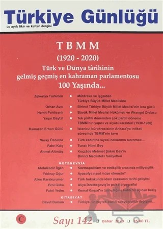 Türkiye Günlüğü Sayı: 142 Bahar 2020 – Cedit Neşriyat kitap kapağı