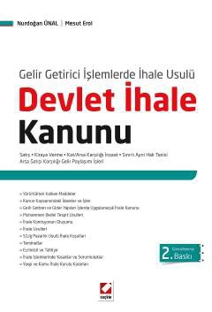 Gelir Getirici İşlemlerde İhale UsulüDevlet İhale Kanunu