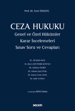 Ceza Hukuku Genel ve Özel Hükümler Sınav Soru ve Cevapları