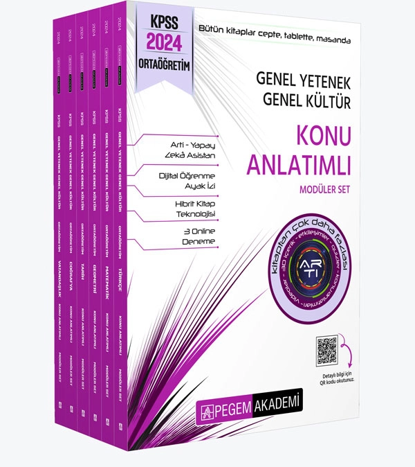 2024 KPSS Genel Yetenek Genel Kültür Ortaöğretim Konu Anlatımlı Modüler Set