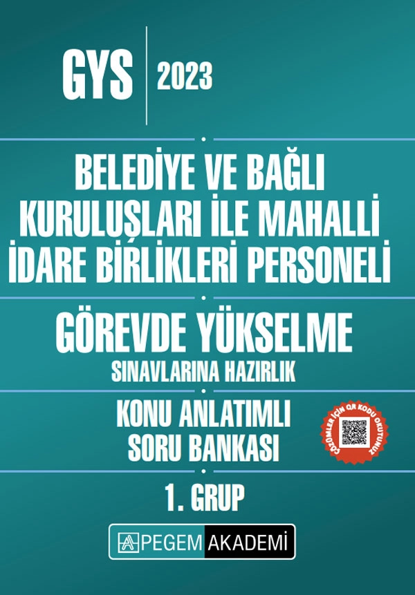 2023 Belediye ve Bağlı Kuruluşları ile Mahalli İdare Birlikleri Personeli GYS Konu Anlatımlı Soru Ba