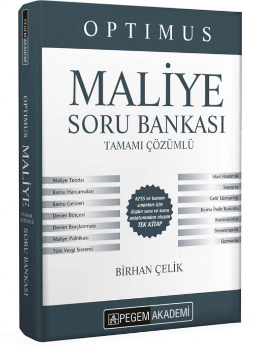 KPSS A Grubu Optimus Maliye Tamamı Çözümlü Soru Bankası