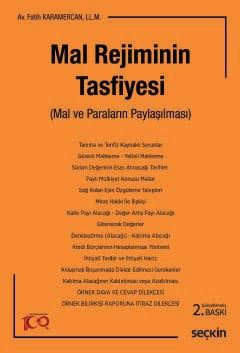 Mal Rejiminin Tasfiyesi &#40;Mal ve Paraların Paylaşılması&#41;